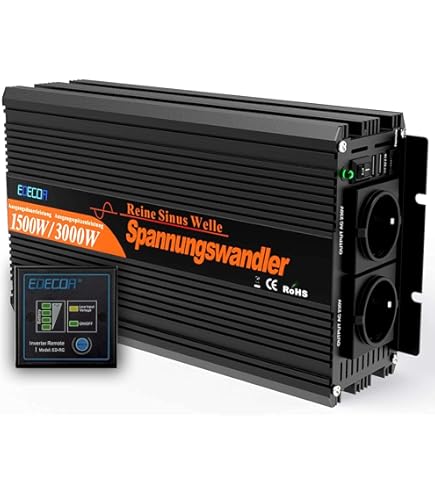 INVERTER 12V A 220V 1000 WATT PRESA USB TRASFORMATORE PER CAMPER - Foto 8