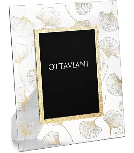 Ottaviani Portafoto Albero Della Vita In Cristallo E Foglia Oro - Cornice Elegante 13x18 Cm, Collezione Preziosa Per La Casa