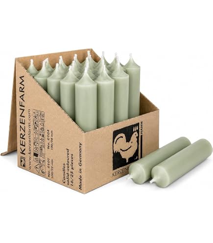 Luterna Stabkerze 100/22 mm 25 Stück (grau) Küche, Haushalt & Wohnen