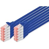 DIGITUS Cat LAN Cable 6 - 0,25m - 10 Pieces - RJ45 Network Cable - S/FTP | 1Gbit/s - PoE++ - AWG 27/7 - LSZH - Network Cable