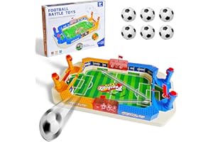 COCOSY Mini Tischfußballspiel mit 6 Fußbälle, Hockey Brettspiel 55x30x15CM, Tischhockey, Doppelkampf Schnell Bouncing Brettspiel, and Portable Schachbrett Set - Perfect Presents for All Ages