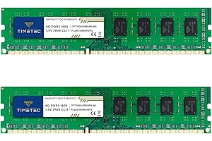 Timetec 16GB KIT(2x8GB) DDR3 1600 MHz (DDR3-1600) PC3-12800 Non-ECC Unbuffered 1,5 V CL11 2Rx8 Dual Rank 240 Pin UDIMM Memoria per computer desktop PC RAM