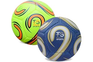 Tussan Sports Pack of 2 Toddler Footballs Size 2 Kids Lighter-weight Soccer Mini Ball for Age 2 3 4 5 6 Years Old Boys/Girls Toys Garden Game Indoor/Outdoor
