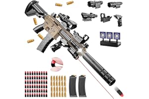 YEAHBOOM Pistola giocattolo per bambini, giocattolo morbido bullet gun M416, pistola in schiuma, ricarica manuale, pistola morbida per 12 + regali per bambini
