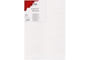 KREUL 605070 - Canvas Board, dimensions env. 50 x 70 cm, carton à peindre pour peinture acrylique et gouache, contrecollé avec une toile, idéal pour les débutants, White