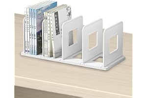 Contenitore per libri, porta libri staccabile con 4 scomparti, grande supporto per libri di cucina, riviste, organizer per libri da camera da letto e dormitorio Hailerio