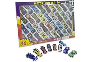RAM ONLINE Ram© 36 Piece Die Cast Metal Toy Cars Childrens Pretend Play Race Cars Toys