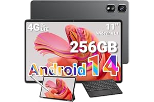 Blackview Tab16Pro Tablet Android 14,11 Inch Tablet,256GB(TF 2TB),4G Tablet with Sim Card Slot,5G WiFi,Widevine L1,GPS, OTG,7700mAh 18W,13+8MP,Tablet with Pen,Eye Protection