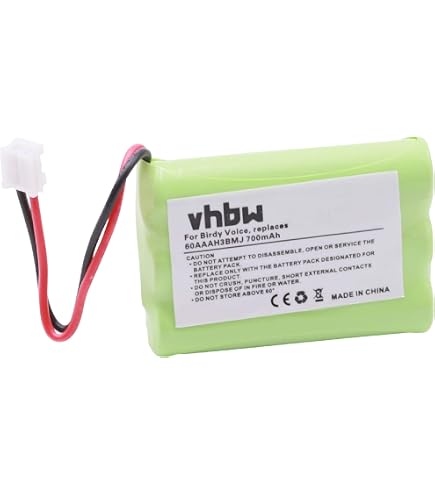 Vhbw 2x Batterie Ricaricabili Per Telefono Fisso Panasonic Panafone KX-T991DL – 300mAh, 3,6V, NiMH, Sostituisce T427 E 30AAAM3BMX - 3