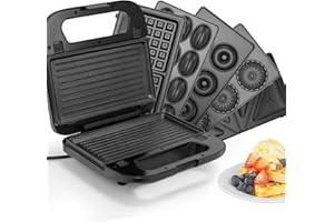 SUPERLEX 6-IN-1 Sandwich Maker, 850W Toaster Machine, Grill Plates, Waffle Baking Plates, Sandwich Plates, Donut Plates, Nut plates, Cake plates, Easy Clean, Removable Non-Stick Plates