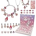 PATPAT® DIY Melody Bracelet Making Kit Gift Box Friendship Bracelet Making Kit Cute Sanrio Melody Themed Bead Charms Spacer Beads DIY Friendship Bracelet Gift Birthday Gift Christmas Gift, Pink