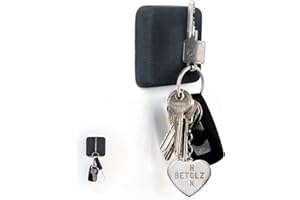 BETOLZ® Design Schlüsselhalter Magnetisch aus Beton [‎7,5 x 7,5 x 2,5cm] Alternative zum Schlüsselbrett ohne Bohren/Schlüsselaufbewahrung zum Kleben - 1er