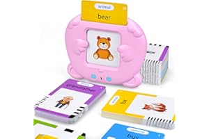GZBAOTA Talking Flash Cards, Educational Toys for 2+ Year Olds Girls, Kids Preschool Learning Toys Age 2-6, Speech Therapy Toys for Toddlers, 2 Year Old Girl Gifts, First Birthday Gifts for Girls