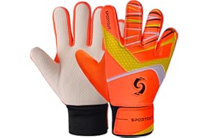 SPORTOUT Kids Junior Goalkeeper Gloves,Boys and Girls Training Gloves with Double Wrist Protection and Non-slip Wear Resistant Latex Material to Give Splendid Protection