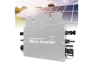 TATOONLY Inverter solare 800w,MPPT Grid Tie Micro Inverter Inverter Grid Connect impermeabile con WiFi Sistema di monitoraggio del telefono cellulare per pannello solare Balcone Power Station (800W)