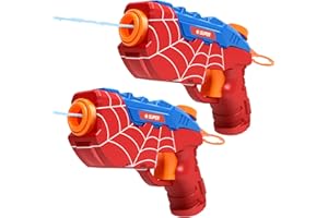 KINAYUE 2 Pack Water Pistols for Kids, Squirt Water Guns Cool Small Manual Water Gun, Party Favors Swimming Pool Beach Outdoor Water Gun Toys, Ideal Summer Gifts for Boys Girls 3 4 5 6 7 8