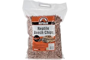 Reptalis Beech Chips Coarse Grade 10l | Natural Bedding | Reptile Substrate | Bearded Dragons | Tortoises | Snakes | Lizards | Birds| Large Species