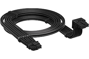 Corsair 90° 12V-2x6 GPU Power Cable – For NVIDIA GeForce RTX Graphics Cards, Easy Connection, Ultra-Flexible, Thermal Protection – Style A