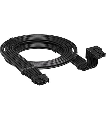 Gestion Câbles PC Gaming Câble Extension GPU 12VHPWR PCIe 5.0 - 16 Broches Vers 4x PCIe 8 Pins - Pour RTX 4090/4080/3090Ti - 16AWG Noir Câble PCIe 5.0 RTX 4090