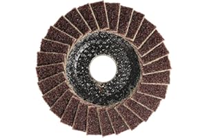 MASIDEF Disco Abrasivo Lamellare per Acciaio Inox, Grana 180, Misura Ø 115 x 18 mm, Confezione da 1 pezzo