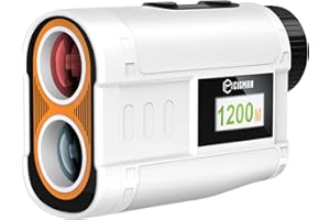 CIGMAN Telemetro Golf/Caccia Da 1200M con Display LCD Telemetri da Golf, con Pendenza,Ricaricabile via USB,Bloccaggio Degli Alberi Bandiera, Funzione magnetica inclusa, Accessori da golf