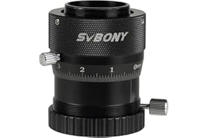 Svbony SV161 Doble Enfocador Helicoidal 1.25", Enfoque Telescopio a Escala de 0.05mm con Hilo T2 Stroke de Enfoque de 10mm, Accesorios para Telescopios de Metal para Observación Astrofotografía
