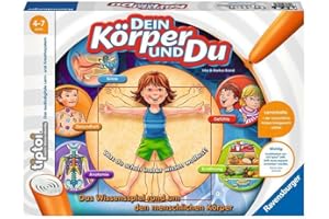 Ravensburger tiptoi Spiel_00560_Dein Körper und Du_Lernspiel ab 4 Jahren für 1-4 Spieler, das Wissensspiel rund um den menschlichen Körper