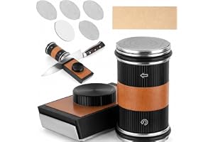 Rullande Knivslipare, Kökskniv Sharpener, Professionell knivslipare, Rolling Knife Sharpener Leveras med 5 Reservskivor för Rullknivssilare, Passar för 15° och 20° Slipvinklar