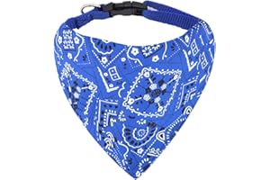 HRP Hunde Bandana Kopftücher Haustier Halstuch Einstellbare für Welpen Kleine Hund Katze (S, Blau)