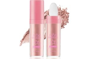 AOOWU Fairy Highlighter Patting-pulver, Polvo de Hadas, magisk färgskimmer för ansikte, ansikte, kropp, glitter, pulverpinne för kvinnor, naturligt klappande lysande pulver för smink, kroppen lyser