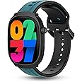 Pebble Axis 1.96" Amoled Display, Quick Notification, Always on Display, Bluetooth Calling, SpO2 Monitoring, Heart Rate Monitoring, Multiple Sports Modes, Functional Rotating Crown-Jet Black