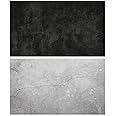eWINNER 60 * 90 Photography Background Double Sided 2 Patterns Waterproof Premium Texture Backdrop Wall Video displaying Props for ins Style Jewelry/Food photoshoots (Black&Grey wall)