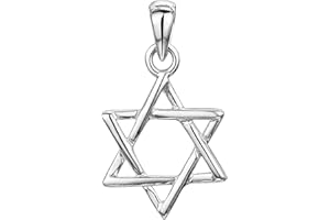 Amberta Colgante Estrella de David Unisex en Plata de Ley