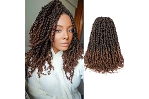 Passion Twist Crochet Hair 14 pouces Court Passion Twist Hair Pretwisted 8 Packs Crochet Passion Twist YDDM Pré-boucle Crochet Twist Ombre Copper Hair Extension (14 pouces, 1B / 30#)