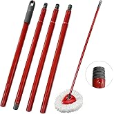 Mzzdk 28.3/41.3/138cm Replacement Handle Compatible with Vileda Turbo Mops | EasyWring Mop Stick Refills, 4 Sections Adjustab