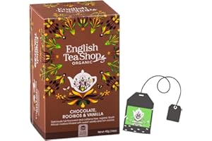 English Tea Shop | Tisana Rooibos Vaniglia Cioccolato | Rooibos BIO con Aromi Senza Caffeina - 20 Filtri | Infuso Rilassante Vaniglia Cacao