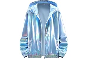 ORBGONS Jacke Silber Metallic Damen, Disco Karneval Kostüm, Bomberjacke Herren Pailletten Sakko Metallic Nightclub Jacke Slim Fit Jacken Lässig Reißverschluss Übergangsjacke Casual Sweatjacke Windjacke