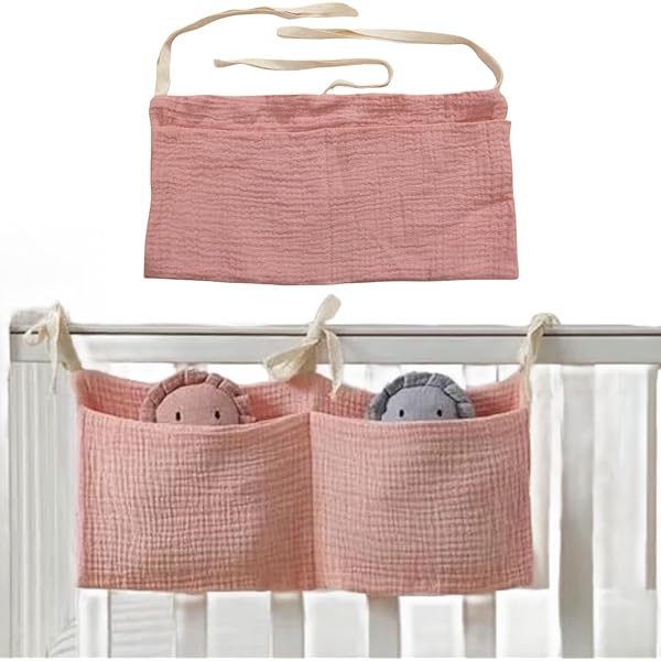 Organizer Da Lettino Per Bambini - 2 Tasche Appendibili Per Pannolini, Giocattoli E Vestiti - Foto 3