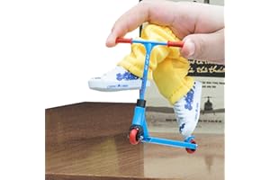 WUKESIFY Metal Finger Scooter Set, Finger Toys Set, Fingers with Shoes, Mini Finger Toys, Bring Shoes, Pants and Mini Scooter Replacement Wheels and Sports Party Tool Accessories Suitable for Teens and Adults