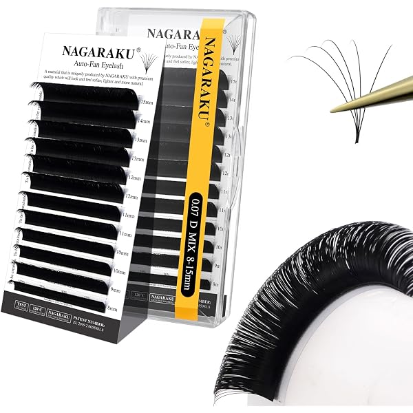 Ellipse Wimpernverlängerungen 0,15 Mm DD Curl, 8-15 Mm Gemischt – Flache Einzelwimpern Aus Schwarzem Nerz Für Den Salon