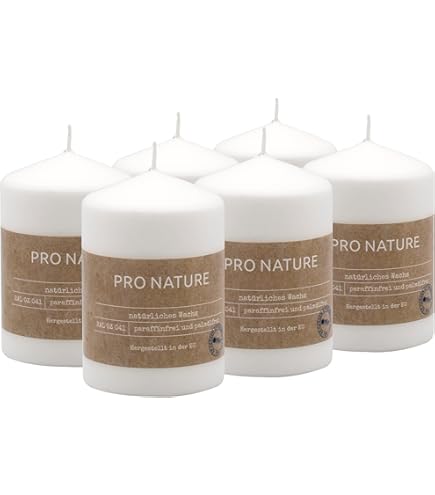 Jubla Lot De 20 Bougies Blanches Non Parfumées, 22 Mm De Diamètre, 19 Cm De Hauteur, Temps De Combustion De 6 Heures