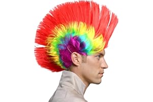 CVDYWDJIE 1 Pieza De Peluca Colorida, Peluca Novedosa, Peluca De Utilería De Rock, Unisex, Peluca Divertida, Sombreros De Fiesta