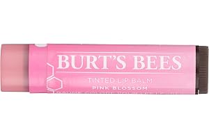 Burt's Bees Tinted Lip Balm Pink Blossom, återfuktande läppfärg med sheasmör, 100% naturligt ursprung, 4,25 g (förpackningen