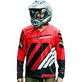 WANDERLOOMS TheTrendsetter Jersey Tshirt for Men | Graphic Printed Riding Jersey for Bikers | Sports Tshirt for Men | Stylish Full Sleeve Jersey for Men | V Neck Cycling Jersey