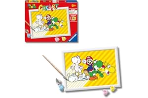 Ravensburger - Creart Serie D: Super Mario | Pintar Con Números Niños 18x24cm | Juegos Creativos Niñas 9 Años | Juegos Niños 9 Años O Más
