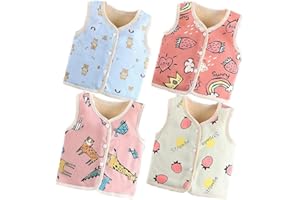 XM-Amigo Gilet spesso per neonate, invernali, autunnali, caldi, per bambine, da bambina, con spalle superiori, gilet spesso (0-6 anni)