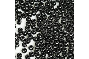 Tibaoffy Nero Perline Dimensione 6/0 Perle di Vetro del Seme dei Mestieri 4 mm per la Fabbricazione dei Gioielli (Totale Circa 100g Circa 1200 Grani‌)