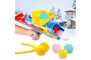 XiXiRan Schneeball Kanone Spielzeug, Schneeballpistole, Schneeball Blaster, Schneeball Kämpfe Spielzeug, Schneeballkampf-Impaktor mit Griff, Outdoor-Schneeballpistole Spielzeug mit Clip+3 Softball