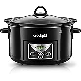 Crock-Pot Schongarer | 4,7 l (bis zu 5 Personen) | programmierbare Zeitschaltuhr | Schwarz [SCCPRC507B]