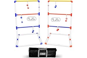 ‎DOCTOR SPORT DOCTOR SPORT │ Leitergolfspiel mit 2 Leitern, Wurfspiel komplett mit Bällen und Tragetasche, mit 2er- oder 4er-Sets weicher und Harter Bolas, offizielles Spiel für Profis